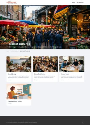 GalleryLab Pro gallery listing page showing a feature image and gallery cards.