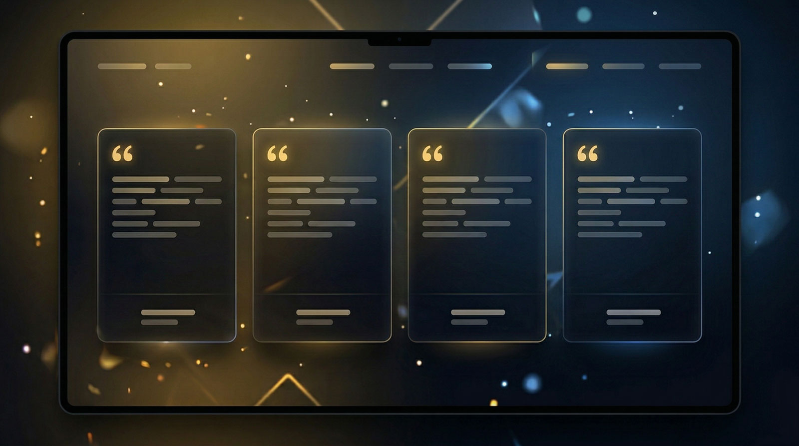 Testimonials with modern UI