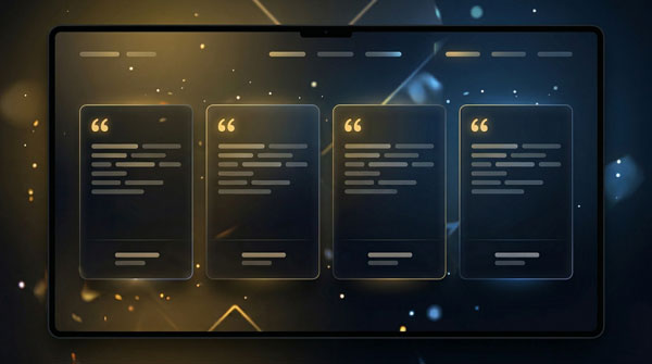 Testimonials with modern UI